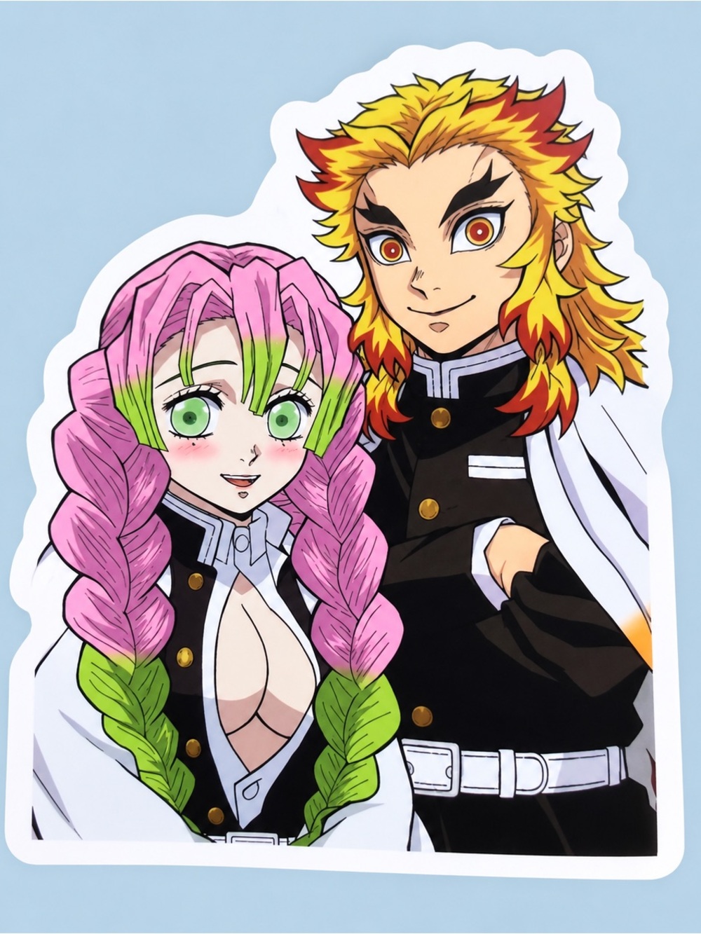 Mitsuri Kanroji & Kyojuro Rengoku | Demon Slayer Anime Sticker | 5/$10